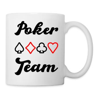 Équipe de poker - Mug blanc - blanc - Droite