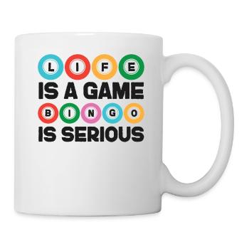 La vie d’un joueur de bingo est un jeu de bingo - Mug blanc - blanc - Droite