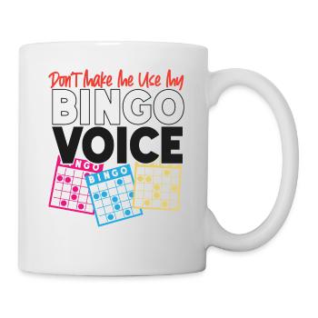 Joueur de bingo, ne m’oblige pas à utiliser mon - Mug blanc - blanc - Droite