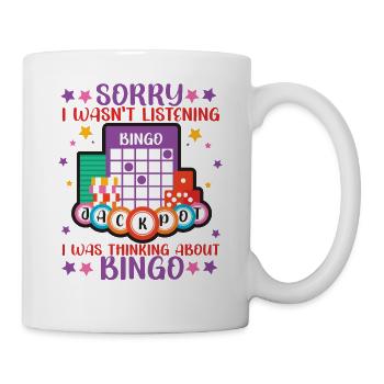 Bingo Player Sorry I Wasn't - Tasse - Weiß - Rechts