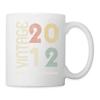 Geschenk zum 12-jährigen Jubiläum - 2012 - Tasse - Weiß - Rechts