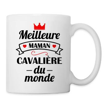 Meilleure maman cavalière du monde, fête des mères - Mug blanc - blanc - Droite