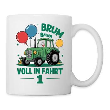 Cool Tractor 1st Birthday: Best Selling Gift! - Mug - white - Right