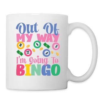 Joueur de bingo hors de mon chemin, je suis - Mug blanc - blanc - Droite