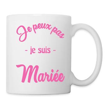 ICH KANN NICHT, ICH BIN VERHEIRATET - Tasse - Weiß - Rechts