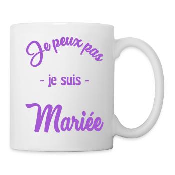 HOCHZEIT. PAAR. ICH HABE GERADE GEHEIRATET. Junggesellinnenabschied - Tasse - Weiß - Rechts
