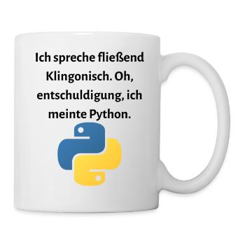 Ich spreche fließend Klingonisch... - Tasse - Weiß - Rechts