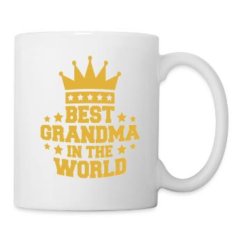 Best Grandma In the World Krone Königin Logo - Tasse - Weiß - Rechts