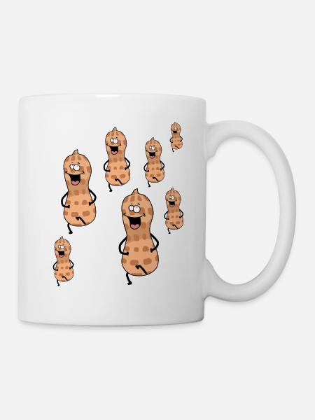 Erdnuss Emotione fröhlich happy glücklich - Tasse - Weiß
