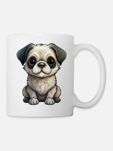 Welpe Hund - Tasse - Weiß