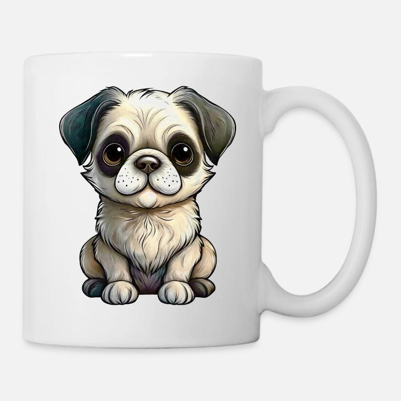 Welpe Hund - Tasse - Weiß