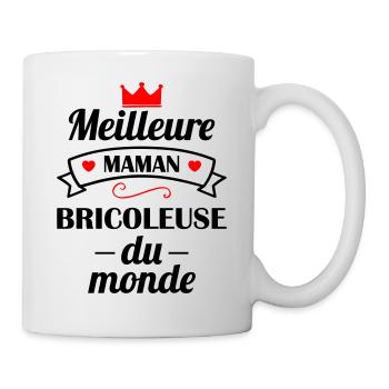Meilleure maman bricoleuse du monde, bricolage - Mug blanc - blanc - Droite