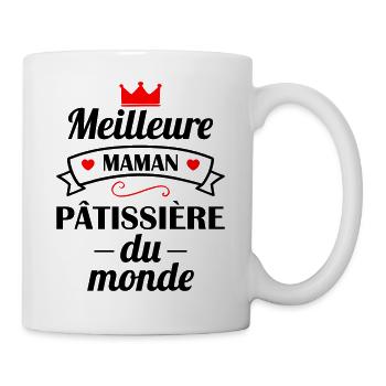 Meilleure maman pâtissière du monde, pâtisserie - Mug blanc - blanc - Droite