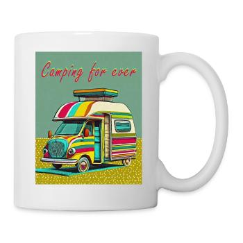 Camping für immer - Tasse - Weiß - Rechts
