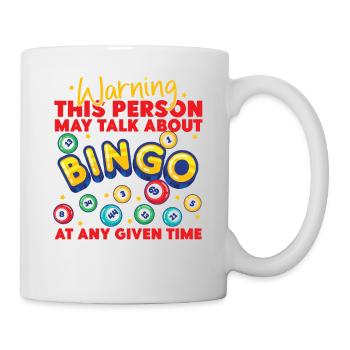 Joueur de bingo avertissant cette personne - Mug blanc - blanc - Droite
