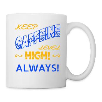 office caffeine coffee cup geek tired funny coffee - Mug - white - Right