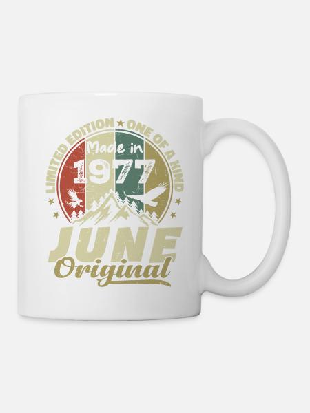 Juni 1977 Geburtstagsgeschenk Juni 1977 Juni 1977 - Tasse - Weiß