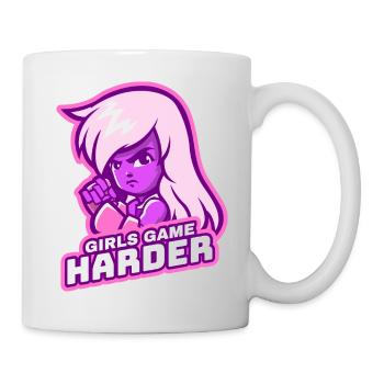 Girls Game Harder - Mug - white - Right