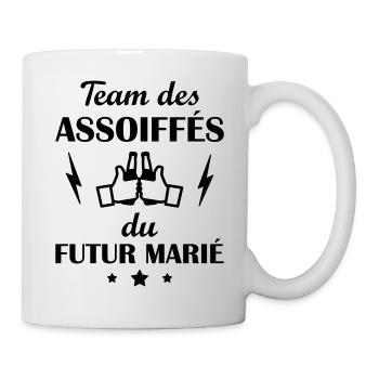 Team des assoiffés, EVG,enterrement vie garçon - Mug blanc - blanc - Droite
