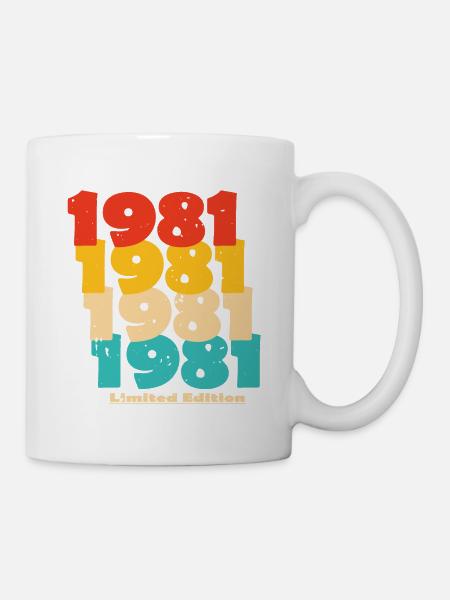 1981 : Edition Limitée - 43e anniversaire - Mug blanc - blanc