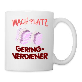 Geld Motivation Profit Gewinn Performance Rendite - Tasse - Weiß - Rechts