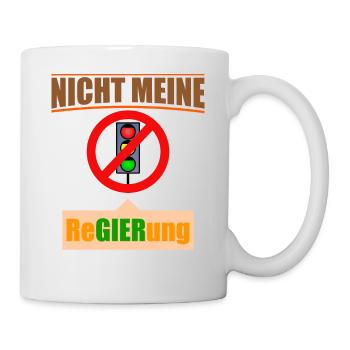 Ampel Regierung Scholz Baerbock Habeck Grüne SPD - Tasse - Weiß - Rechts