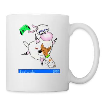 Gaming " Level complete " Wolly Sheepling - Mug - white - Right