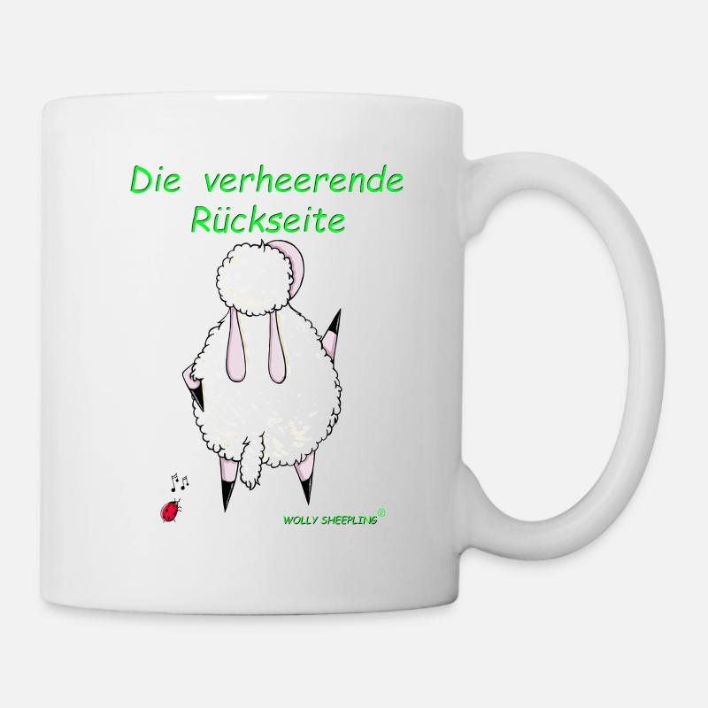 Die verheerende Rückseite - Wolly Sheepling Gaming - Tasse - Weiß