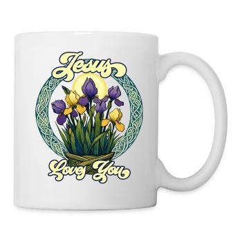 Jesus liebt dich - Tasse - Weiß - Rechts