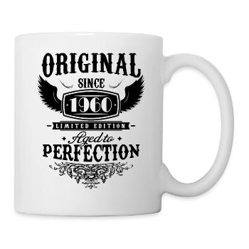 Perfektion 1960 -64. Jubiläum, Original - Tasse - Weiß - Rechts