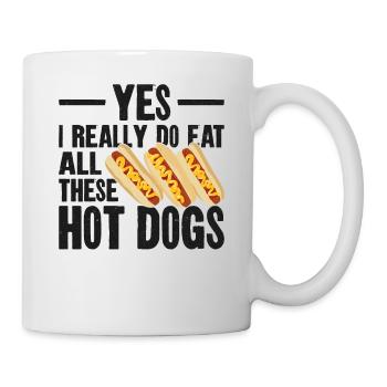 Hot Dog Adult Yes, I Really Do Eat - Mug - white - Right