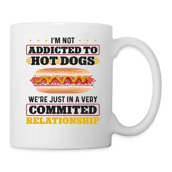 Hot Dog Adult I'm Not Addicted To - Tasse - Weiß - Rechts