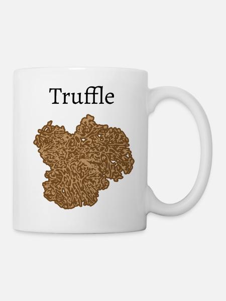 Trüffel Muster Labyrinth - Tasse - Weiß