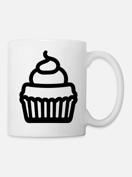 Cupcake - Tasse - Weiß