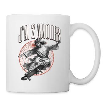 I Have 2 Loves: Skate & Jesus Style - Tasse - Weiß - Rechts