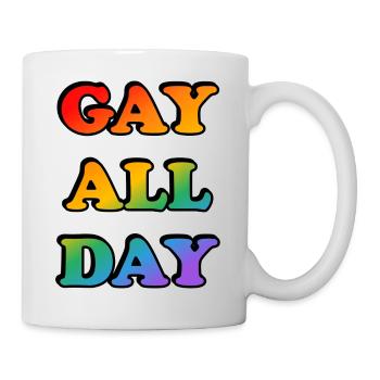 Gay All Day Rainbow Colours - Mug - white - Right
