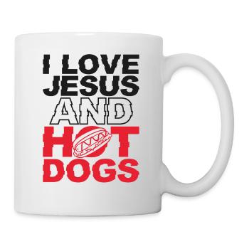 Hot Dog Adulte Jésus Foi - Mug blanc - blanc - Droite