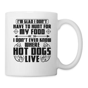 Hot Dog Adult I'm Glad I Don't - Mug - white - Right