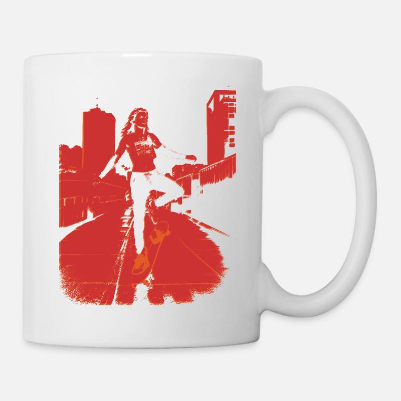 skate.point_flying.red_point.city - Mug - white
