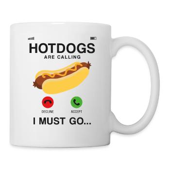 Hot Dog Adult Phone Display Hot - Mug - white - Right