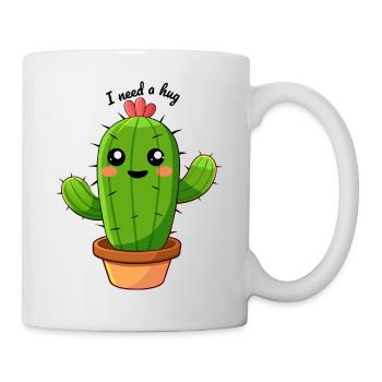 Kaktus i need a hug - Tasse - Weiß - Rechts