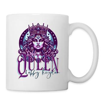 Reine heureuse royaume heureux Reine Couronne Dire - Mug blanc - blanc - Droite
