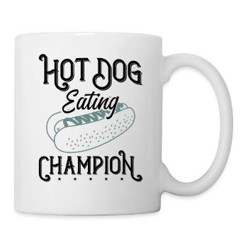 Hot-dog Adulte Manger des hot-dogs - Mug blanc - blanc - Droite