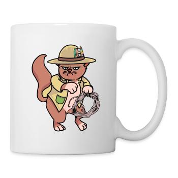 Chat Wild West Cowboy Ranch Lasso Hippie - Mug blanc - blanc - Droite