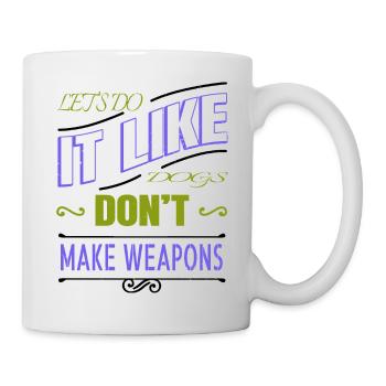 awesome heart humor family peace movement happy - Tasse - Weiß - Rechts