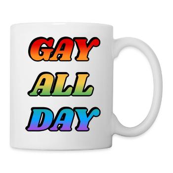 Gay All Day - Mug - white - Right