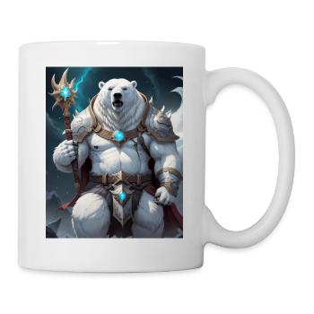 Ein monströses Ungetüm, ein Eisbär als Fantasie - Tasse - Weiß - Rechts