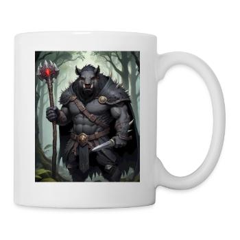 Ein monströses Ungetüm, ein Eisbär als Fantasie - Tasse - Weiß - Rechts