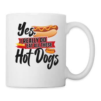 Hot Dog Adult Yes, I Really Do Eat - Mug - white - Right