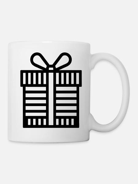 Kleine Geschenkbox - Tasse - Weiß